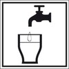 Informatief pictogram 452 polyester zelfklevend - drinkwater - 200x200mm